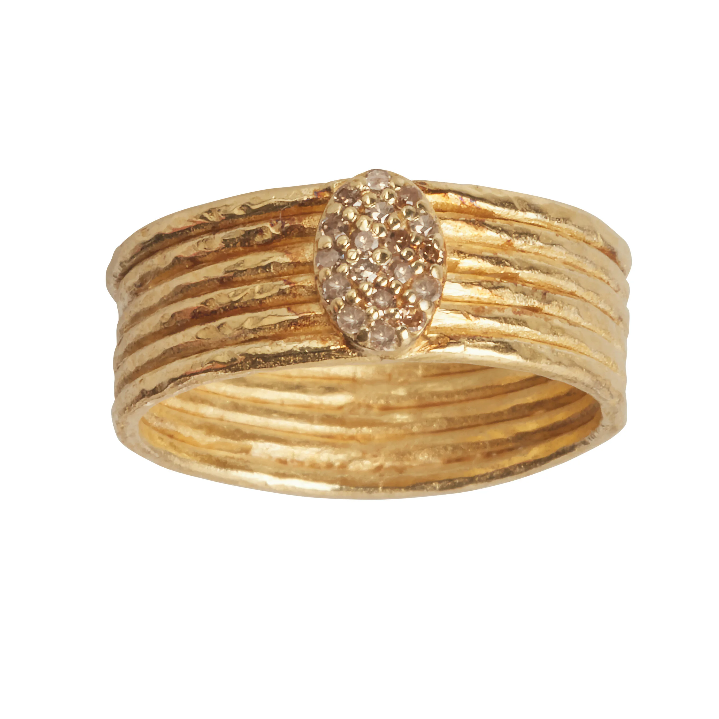 Vermeil top gold ring